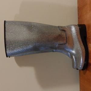 Melissa Fullness Rain Boot - Silver Glitter
